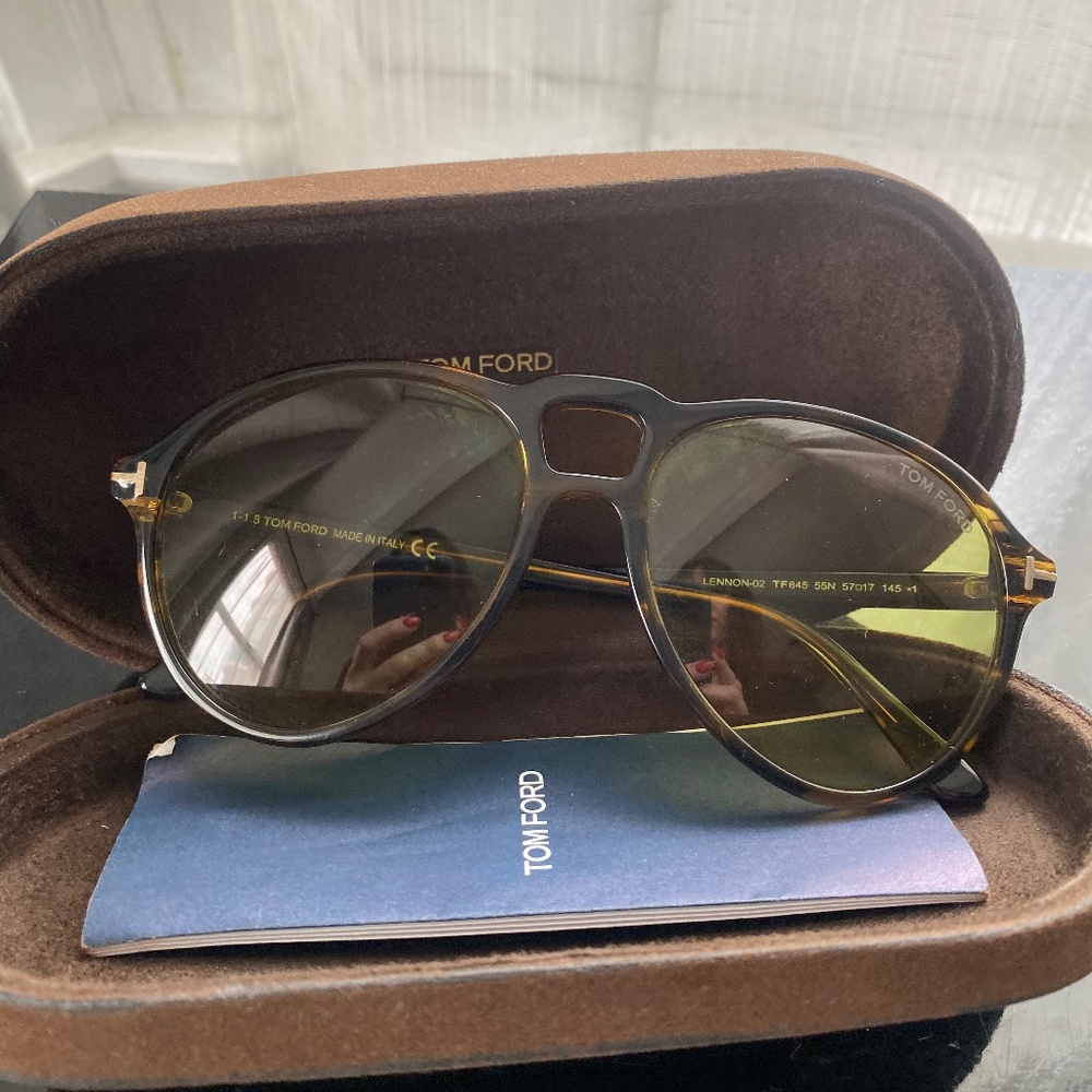 Tom Ford LENNON  Dark Havana / Brown 60mm Sunglasses TF465